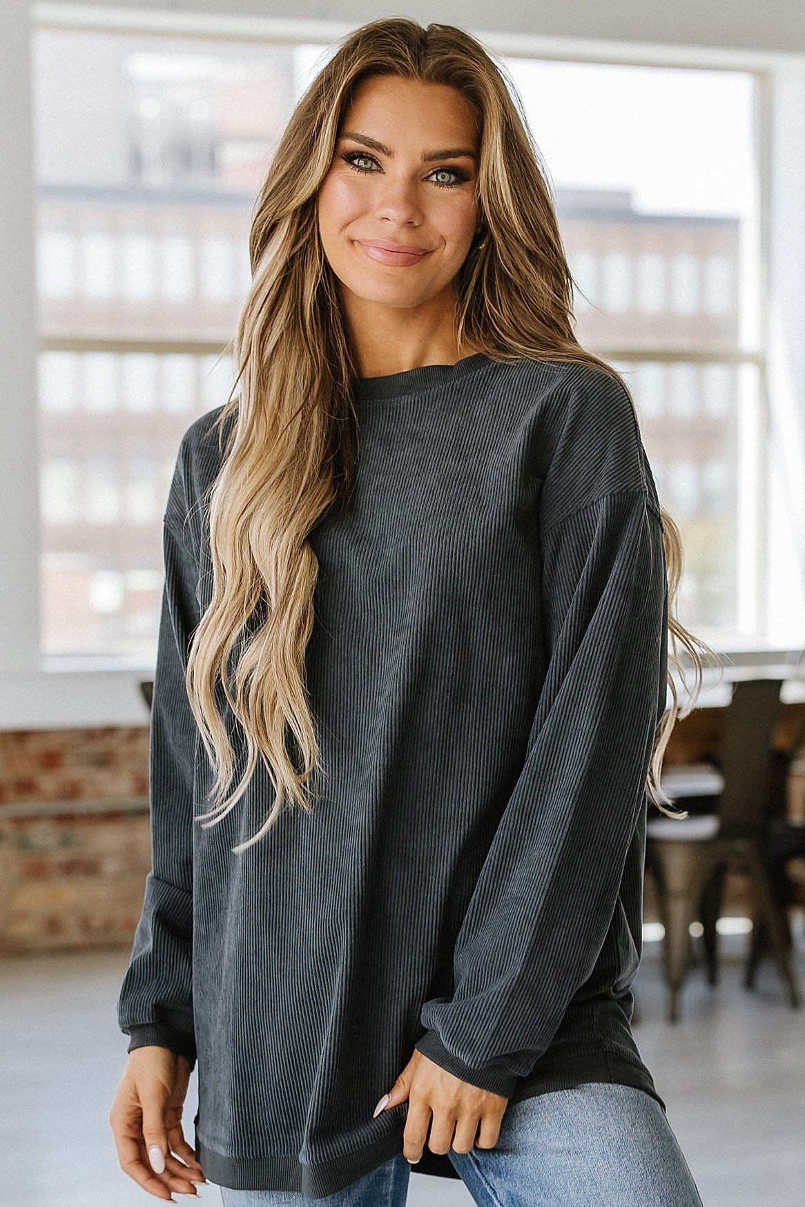 Asia Ribbed Oversized Sweatshirt | DROPSHIP - Image 11