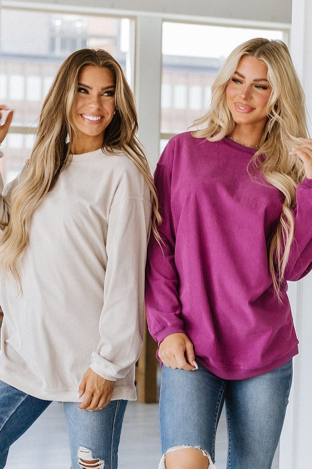Asia Ribbed Oversized Sweatshirt | DROPSHIP