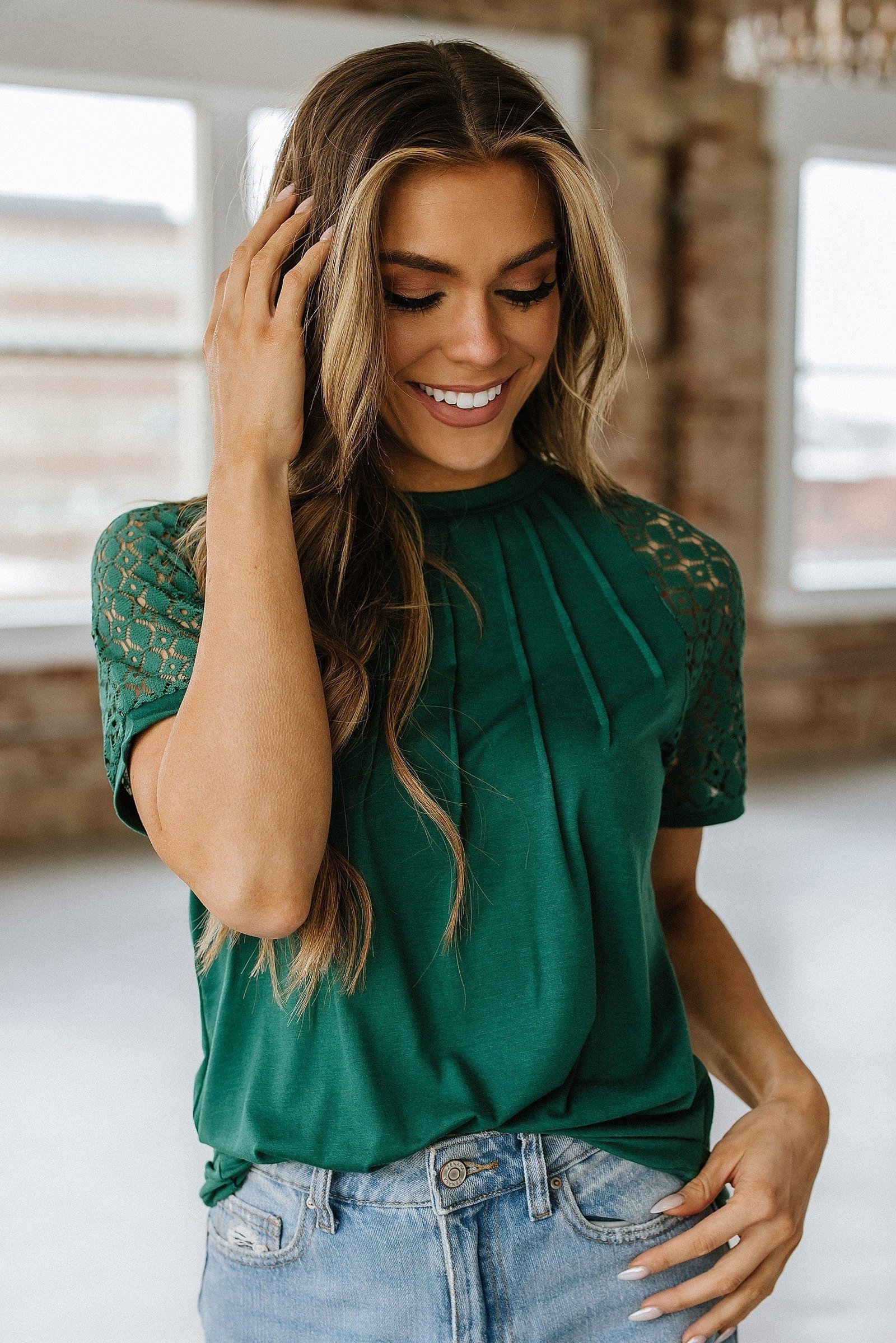 SALE - Emilio Lace Raglan Sleeve Blouse - Image 6